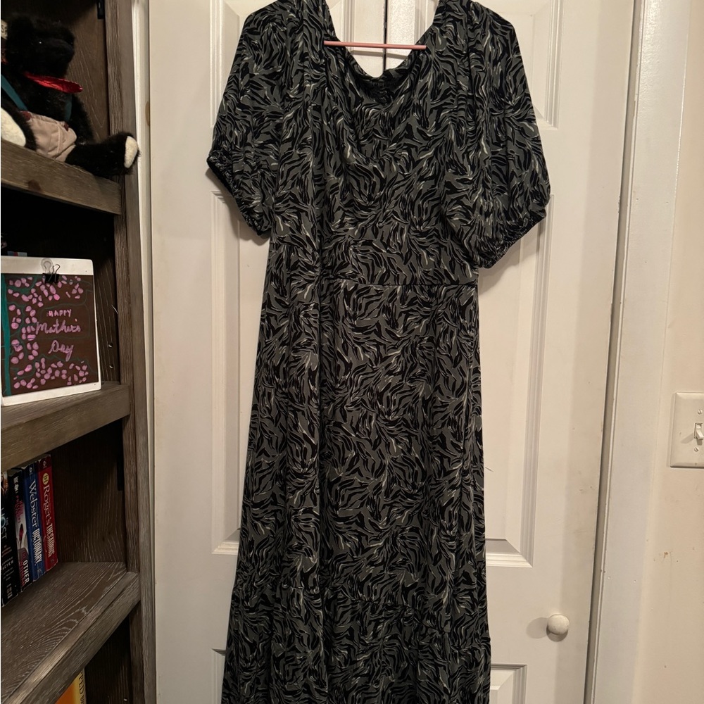 Animal print dress.